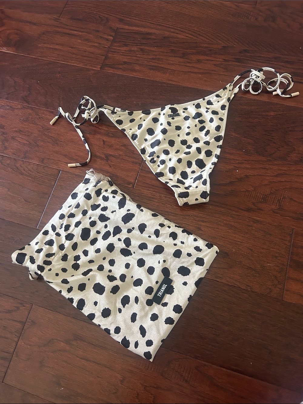 Triangl Tie-Side Bikini Bottom with Matching Bag